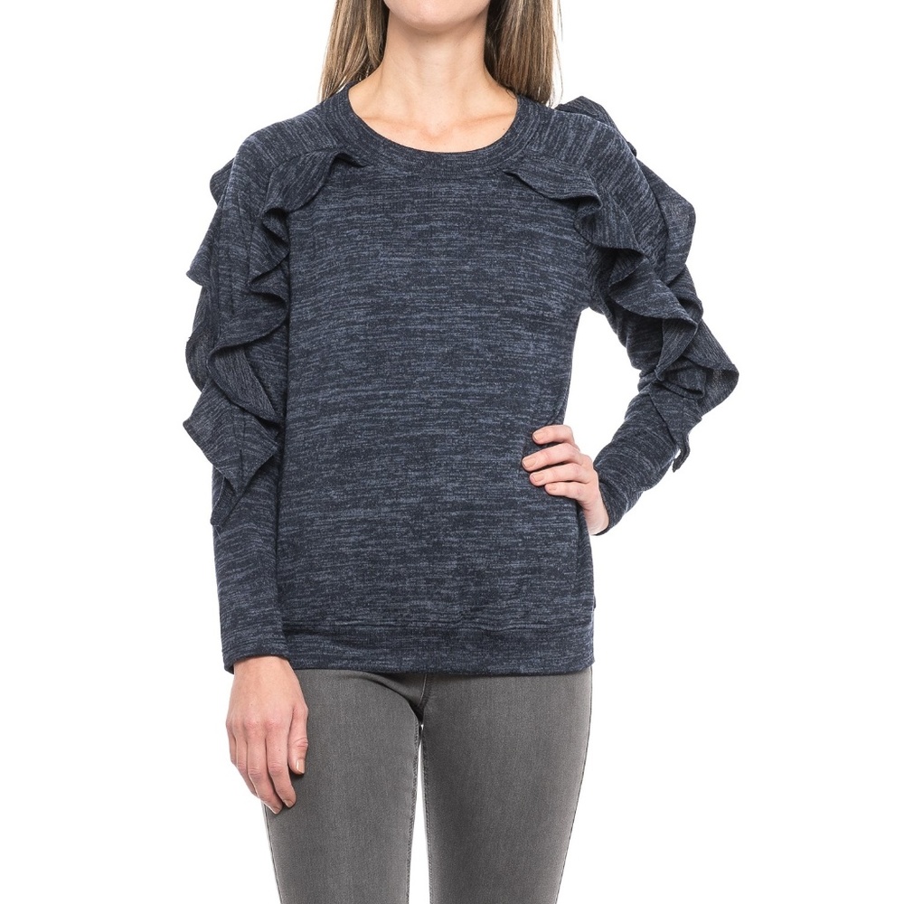 NWT August Silk Ruffled Shirt
